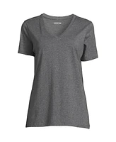 Lands' End Plus Relaxed Supima Cotton V-Neck T-Shirt