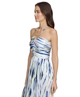 Dkny Women's Strappy Printed Maxi Dress