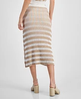 Lucy Paris Women's Newport Striped Knit Midi Skirt