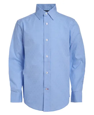 Tommy Hilfiger Long-Sleeve Button-Up Shirt, Big Boys