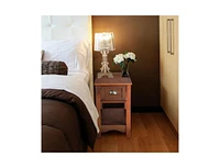 Contemporary Chair Side End Table Compact with Drawer Nightstand