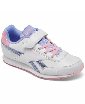 Reebok Little Girls Royal Classic Leather Jog 3.0 Fastening Strap Casual Sneakers from Finish Line