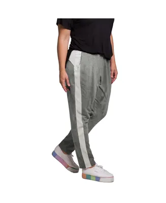 Women's Plus French Terry Reverse Side Panel Trouser Jogger