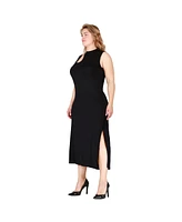 Women's Plus Elegant Cut-Out Knit Jersey Tank Dress