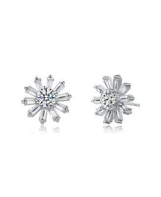 Unique White Gold Plated with numerous Stems stud Earrings