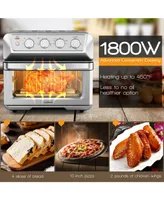 21.5 Quart 1800W Air Fryer Toaster Countertop Convection Oven with Recipe