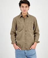 Sun + Stone Men's Long Sleeve Twill Shirt