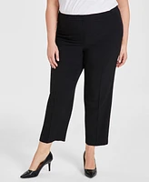 Kasper Plus Straight-Leg Pants