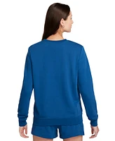 Nike Women's Sportswear Club French Terry Graphic Crewneck Fleece Sweatshirt