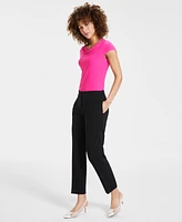 Kasper Women's Stretch-Crepe Straight-Leg Pants