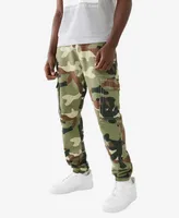 True Religion Men's Non Denim Camo Big T Cargo Joggers