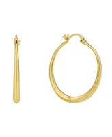 And Now This 18K Gold Plated or Silver Plated Hoop Earring
