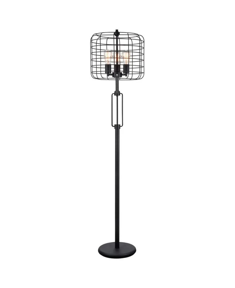 Streamdale Furniture 65" H Black Industrial Wire Cage Floor Lamp with Edison Bulb(1 Pieces/Cnt)(4.88/24.68)