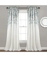 Weeping Flower Light Filtering Window Curtain Panels