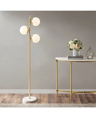 Simplie Fun Holloway 3-Globe Light Floor Lamp With Marble Base