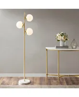 Simplie Fun Holloway 3-Globe Light Floor Lamp With Marble Base
