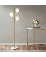 Streamdale Furniture Holloway 3-Globe Light Floor Lamp With Marble Base