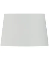 White Medium Modified Oval Lamp Shade 12.5" Wide and 10" Deep at Top x 15" Wide and 11" Deep at Bottom x 10" High (Spider) Replacement with Harp and F