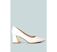 Zaila Metallic Accent Block Heel Pumps
