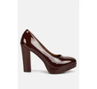 dixie patent faux leather pump sandals