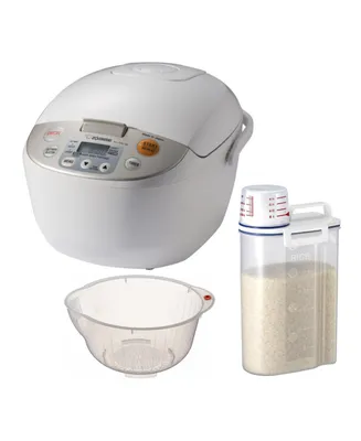 Zojirushi Micom Rice Cooker and Warmer with Rice Washing Bowl and Draine - Assorted Pre