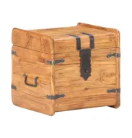 Chest 15.7"x15.7"x15.7" Solid Acacia Wood