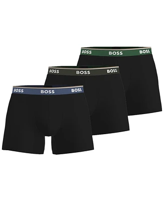 Boss by Hugo Men's Power Logo Boxer Briefs, Pack of 3