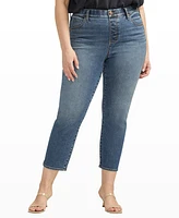 Jag Plus Valentina High Rise Straight Leg Cropped Jeans