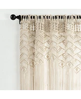 Boho Macrame Leaf Cotton Window Curtain/ Room Divider/Wedding Backdrop/Wall Decor