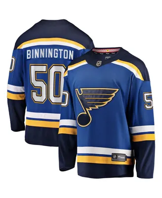 Men's Fanatics Jordan Binnington Royal St. Louis Blues Home Premier Breakaway Player Jersey