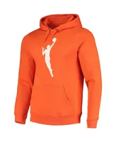 Men's Fanatics Orange Wnba Logo Fitted Pullover Hoodie