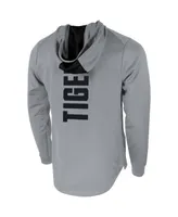 Men's Nike Gray Lsu Tigers 2-Hit Performance Pullover Hoodie