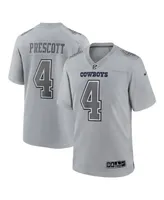 Men's Nike Dak Prescott Gray Dallas Cowboys Atmosphere Fashion Game Jersey