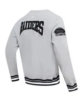 Men's Pro Standard Heather Gray Las Vegas Raiders Crest Emblem Pullover Sweatshirt