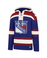 Men's '47 Brand Blue New York Rangers Big and Tall Superior Lacer Pullover Hoodie