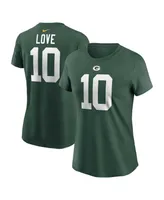 Women's Nike Jordan Love Green Bay Packers Player Name and Number T-shirt