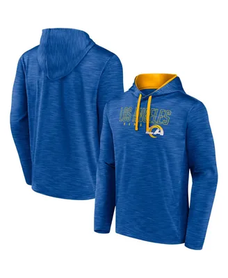 Men's Fanatics Heather Royal Los Angeles Rams Hook and Ladder Pullover Hoodie