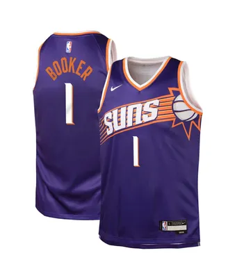 Big Boys Nike Devin Booker Purple Phoenix Suns Swingman Jersey - Icon Edition