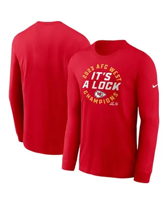 Men's Nike Red Kansas City Chiefs 2023 Afc West Division Champions Locker Room Trophy Collection Long Sleeve T-shirt