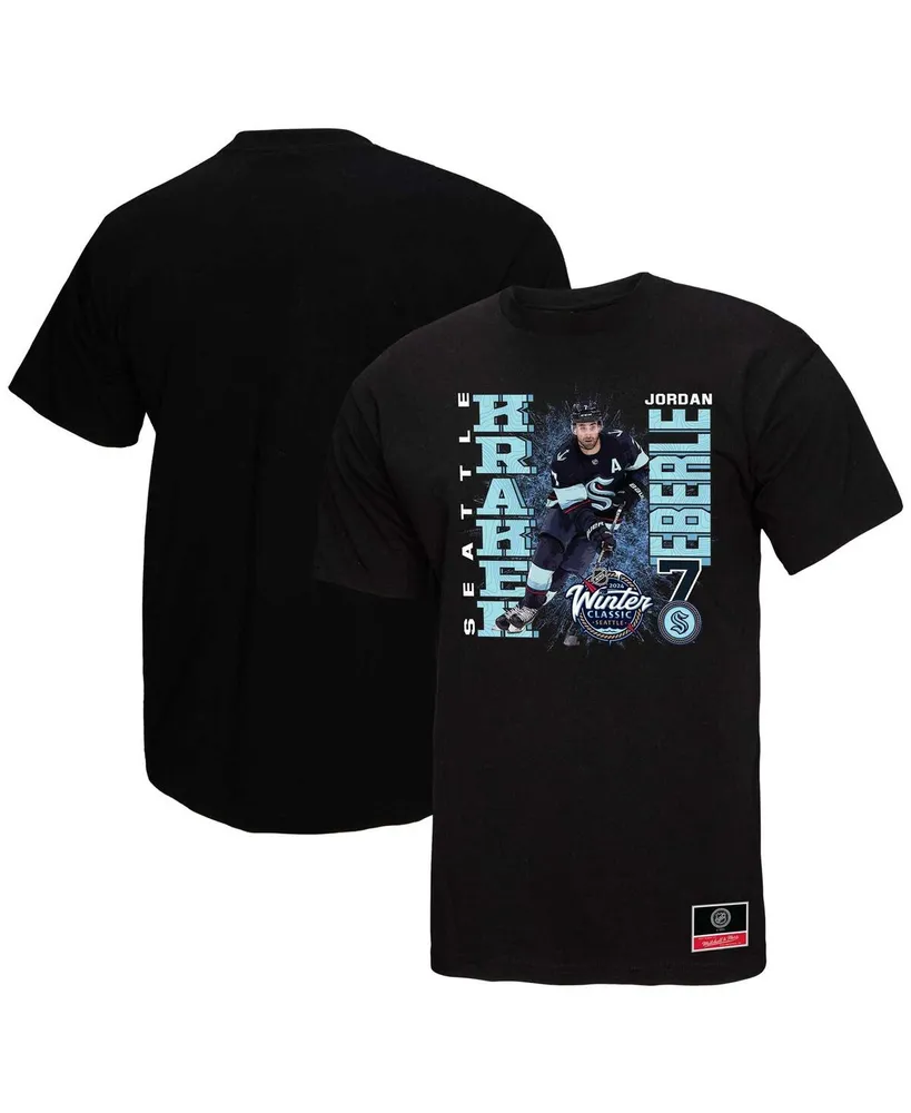 Men's Mitchell & Ness Jordan Eberle Black Seattle Kraken 2024 Nhl Winter Classic Player Graphic T-shirt