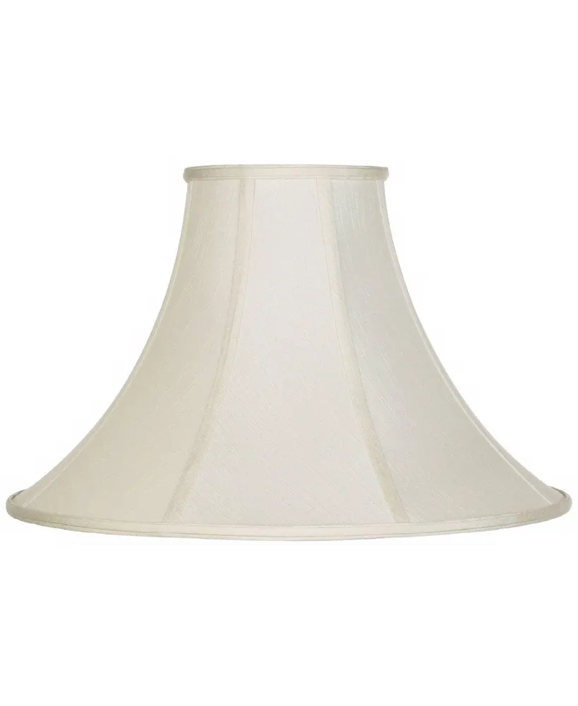 Creme Large Bell Lamp Shade 7" Top x 20" Bottom x 13.75" Slant x 12.25" High (Spider) Replacement with Harp and Finial - Imperial Shade