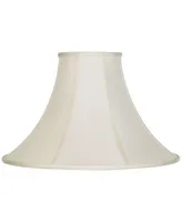 Creme Large Bell Lamp Shade 7" Top x 20" Bottom x 13.75" Slant x 12.25" High (Spider) Replacement with Harp and Finial - Imperial Shade