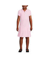 Lands' End Big Girls Short Sleeve Mesh Pleated Polo Dress