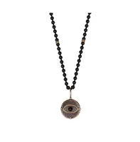 Men's Deep Consciousness - Matte Onyx Evil Eye Pendant Necklace