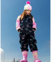 Girl One Piece Outerwear Suit Black Printed Multicolor Unicorns - Toddler|Child