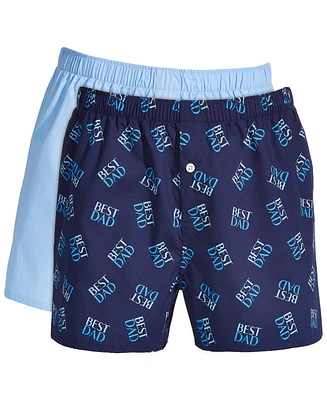 Club Room Men's 2-Pk. Regular-Fit Cotton Boxers, Created for Macy's