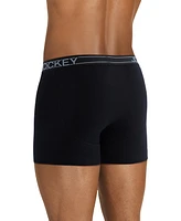 Jockey Men's Lightweight Cotton Blend 5" Boxer Briefs, Pack of 4