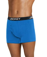 Jockey Men's Lightweight Cotton Blend 5" Boxer Briefs, Pack of 4