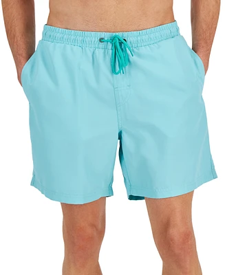 Club Room Men's Quick-Dry Performance Solid 7" Swim Trunks, Created for Macy's
