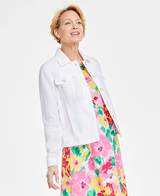 Charter Club Women's 100% Linen Jacket, Created for Macy's